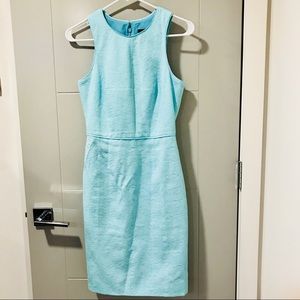 J Crew Business Casual Tiffany Blue Cotton Dress